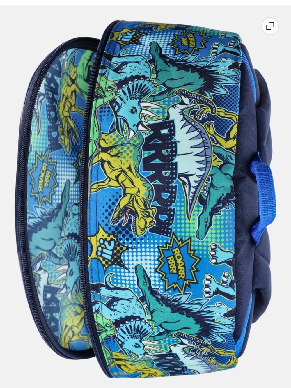 Wonder Nation Kids 17" Laptop Backpack Pop Art Dino 🦕 Indigo Blue NWT - Picture 10 of 11